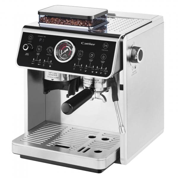 Catler ES 910 - lever espresso coffee machine with grinder - silver, photo 1