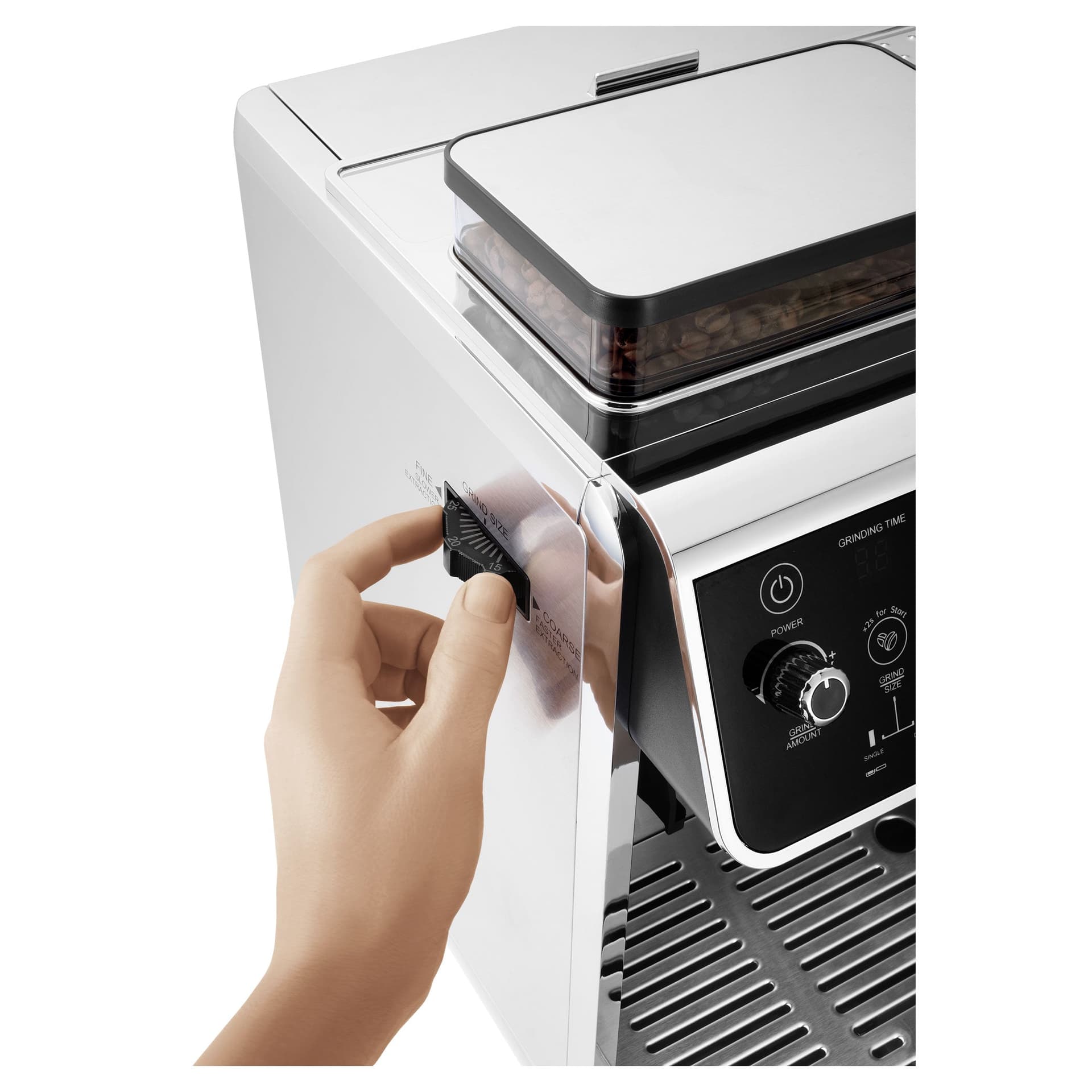 Catler ES 910 - lever espresso coffee machine with grinder - silver, photo 3