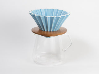 Origami dripper ceramic M - matt blue